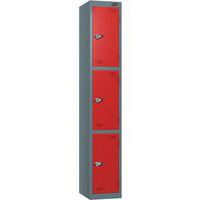 Pure 3-Door Carbon Zero Storage Locker - Hasp Locks - 1800x380x450mm