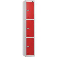 Pure 3-Door Carbon Zero Storage Locker - Hasp Locks - 1800x450x450mm