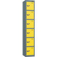 Pure 6-Door Carbon Zero Storage Locker - Cam Locks - 1800x300x380mm