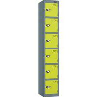 Pure 6-Door Carbon Zero Storage Locker - Cam Locks - 1800x300x450mm