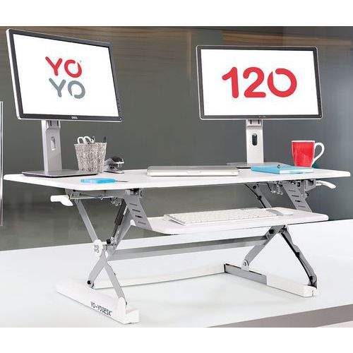 Sit-Stand Large Desk Converter - Home/Office Desk Riser - Yo-Yo 120 ...