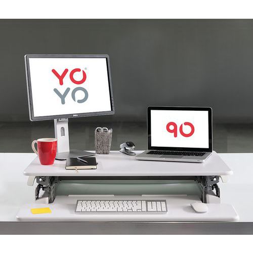 Sit-Stand Desk Converter - Home/Office Desk Riser - Yo-Yo DESK 90 ...