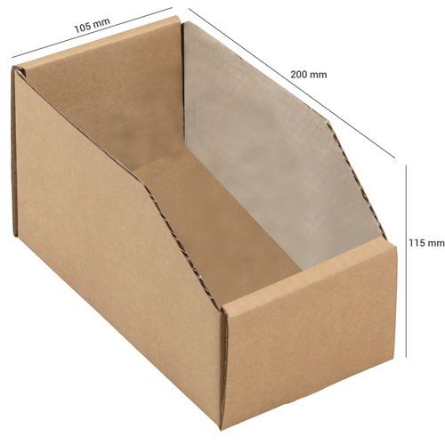 Economy Cardboard Stock Boxes 2.4L Storage Containers Manutan