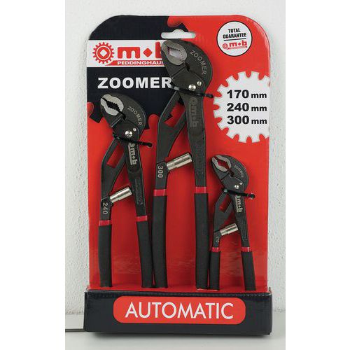 Set of three Zoomer self-locking multi-grip pliers Set of three Zoomer self-locking multi-grip pliers