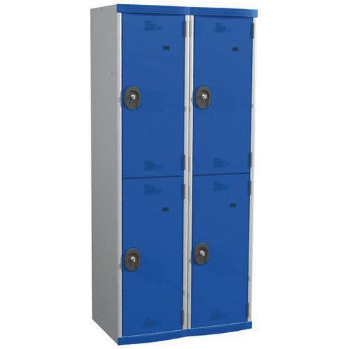 Seamline Optimum® 4-compartment locker - 2 columns - Width: 400 mm - On base - Acial