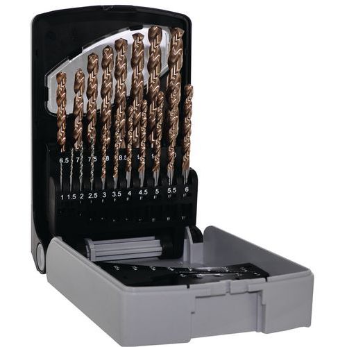 Set of Fusio HSS drill bits - 19 pieces Set of Fusio HSS drill bits - 19 pieces