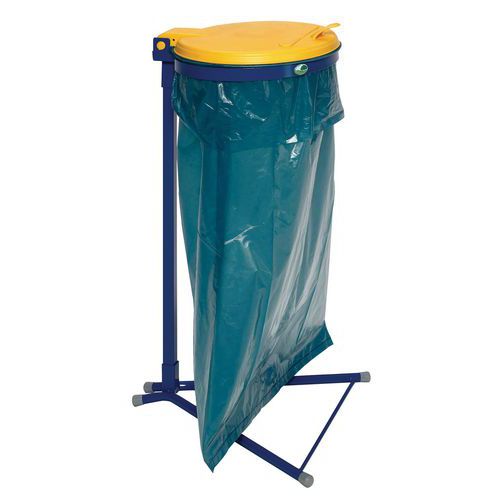 Standard blue bin bag holder with cover 120 l Manutan UK