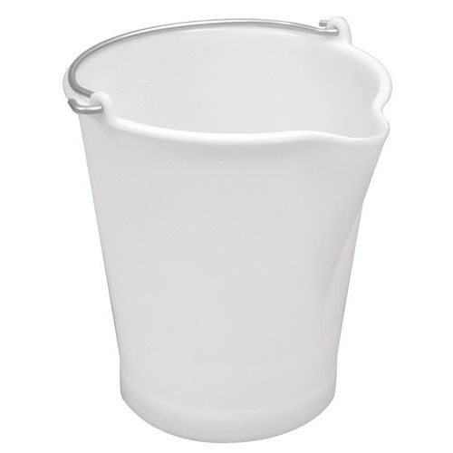 White bucket with pouring spout - 12 l - Gilac White bucket with pouring spout - 12 l - Gilac
