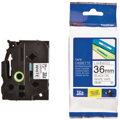 Tape cassette for Brother labelling machines - Width 36 mm Tape cassette for Brother labelling machines - Width 36 mm