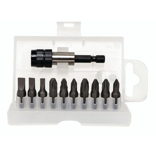 Bit set & Holder Set of 11 Industrial Tools Manutan