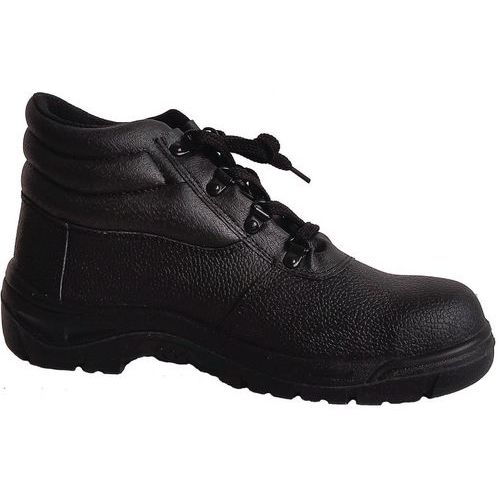 Black Leather Safety Boots High Top 3 Year Guarantee