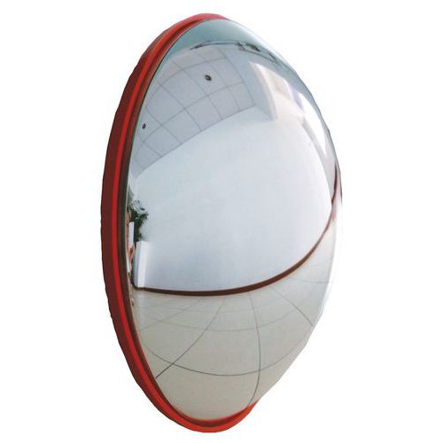 Hemispherical Security Mirrors- Red Hemispherical Security Mirrors- Red