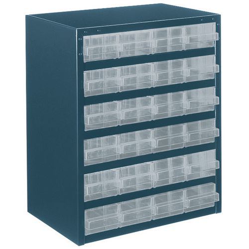 Small Parts Storage Cabinet 250 Series 24 Drawers Manutan