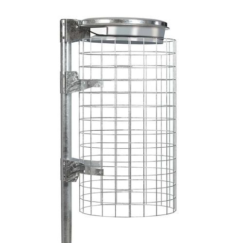 Bin bag holder on steelfinish post 110 l Manutan UK