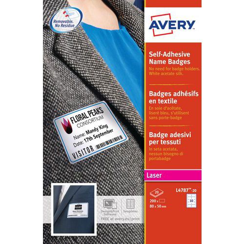 Textile self-adhesive badge with coloured border Textile self-adhesive badge with coloured border