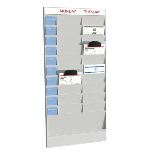 Weekly planner with 20 A4 compartments - Paperflow