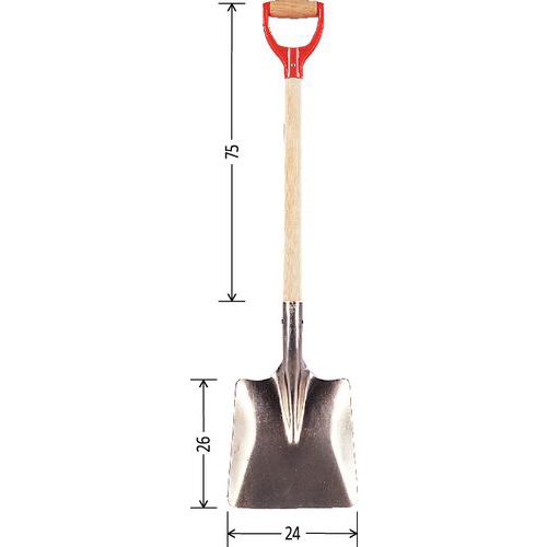 square shovel with handle square shovel with handle