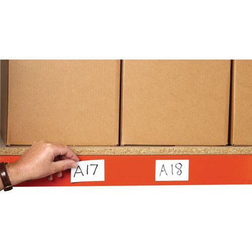Magnetic Easy Wipe Location Labels. LxW 80x25mm - Manutan Magnetic Easy Wipe Location Labels. LxW 80x25mm - Manutan