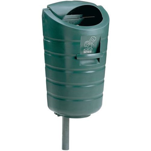 Mounting post for Plastic Omnium bin Manutan.co.uk