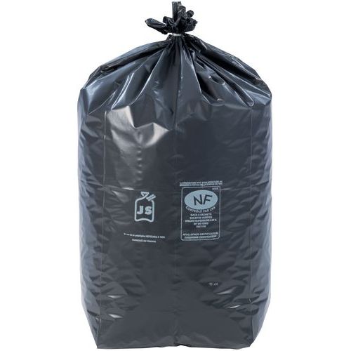 Black bin bags Heavy waste 60 to 130 l Manutan UK