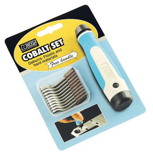 Deburring kit with Cobalt blades Deburring kit with Cobalt blades