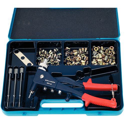 Case of pliers and nuts - Flush head nuts Case of pliers and nuts - Flush head nuts