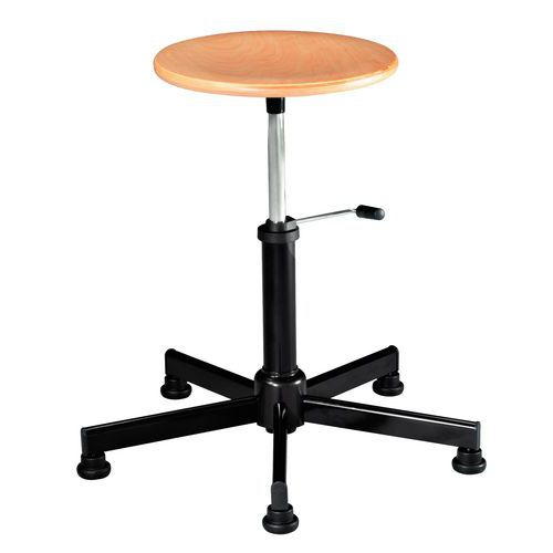 Low clearance adjustable stool
