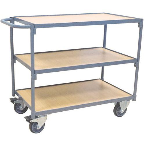 Shelf Trolley with Horizontal Bar Trucks and Trolleys Manutan