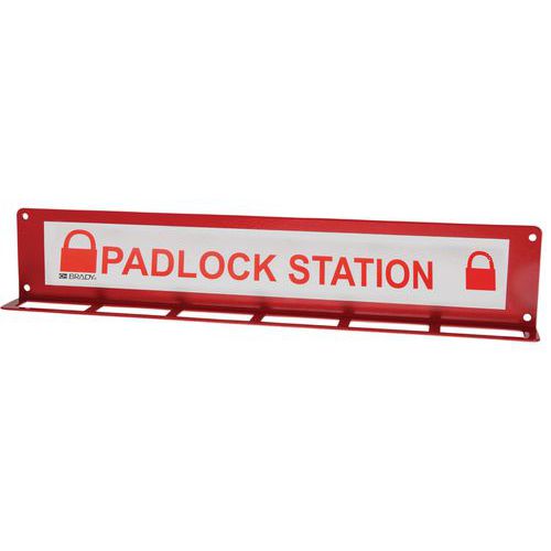Padlock storage shelf Padlock storage shelf