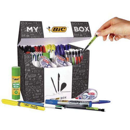 My BIC Box box of 124 writing and correction products Manutan.co.uk