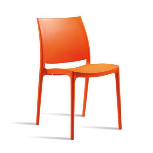 Orange Spice Stackable Plastic Side Chairs