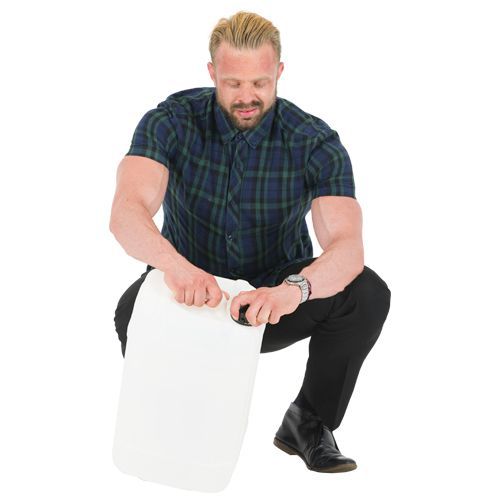 Plastic jerry can. Plastic jerry can.