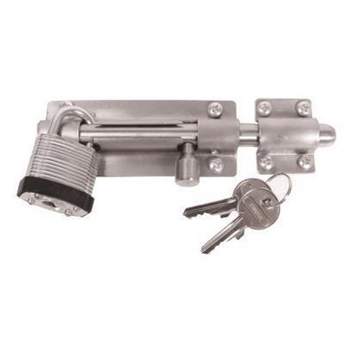 Padlock Barrel Bolt 130mm Stainless Steel Manutan UK