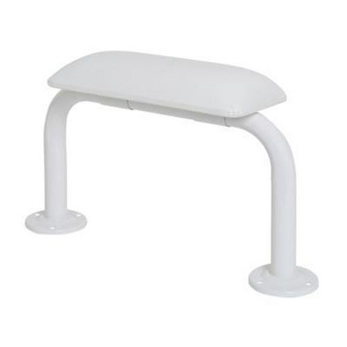 Steel Back Rest Rail & Pad - 400mm - White Steel Back Rest Rail & Pad - 400mm - White