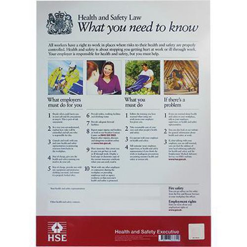 Health & Safety Law Poster A2 Health & Safety Law Poster A2