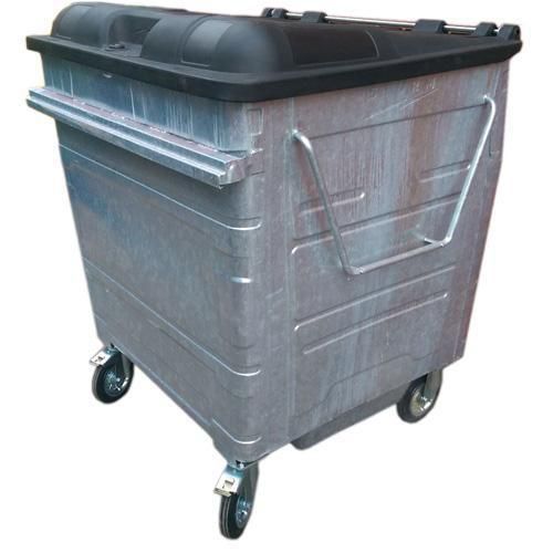 Galvanized Steel Wheelie Bins 4 Wheels Recycling & Waste