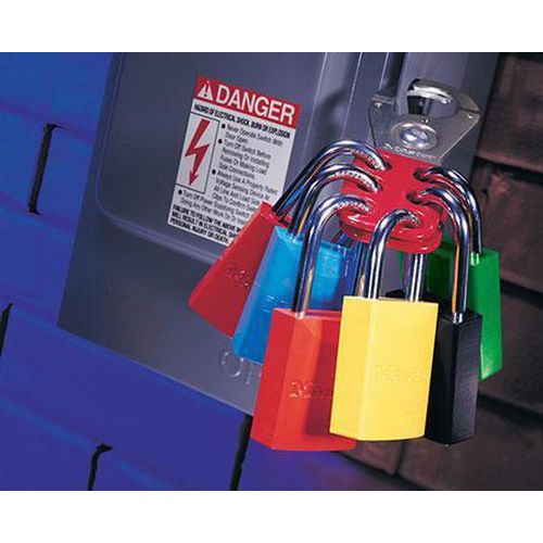 Safety Lockout Hasps Up to 6 Workers Manutan UK