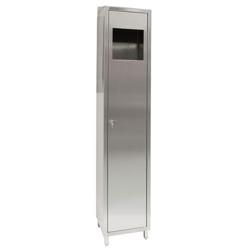Stainless Steel Garment Collector with Sloping Top and Stand Stainless Steel Garment Collector with Sloping Top and Stand