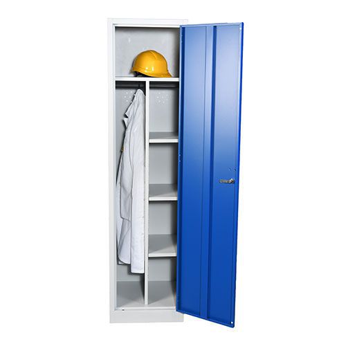 Blue Open Uniform Locker with Shelves - 1800x450x450mm Blue Open Uniform Locker with Shelves - 1800x450x450mm