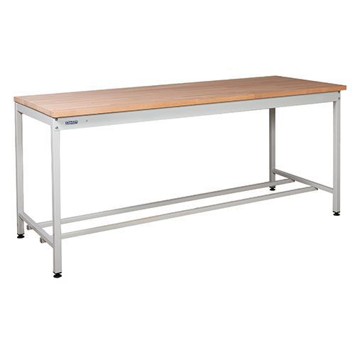 Budget Metal Workbench 840x1200 Wood Worktop Manutan Uk