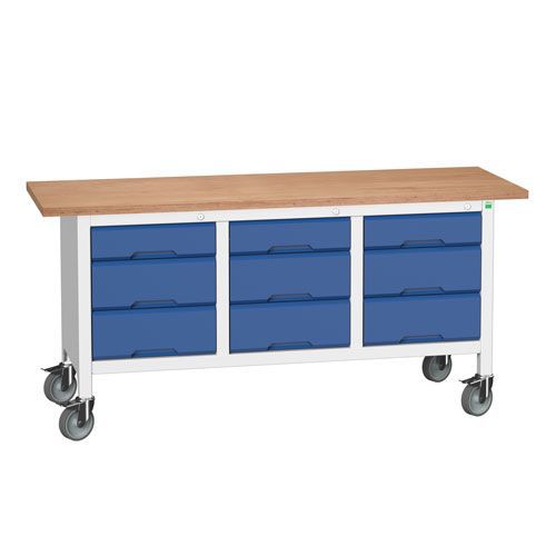 Closed Drawers Bott Verso Mobile Workbench With Storage HxWxD 930x1750x600mm Closed Drawers Bott Verso Mobile Workbench With Storage HxWxD 930x1750x600mm