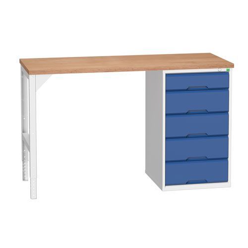 Bott Verso Industrial Workbench With 5 Drawers Manutan Uk
