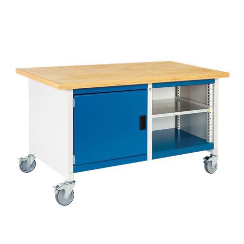 Bott Cubio Mobile Workbench With MPX Worktop HxWxD 840x1500x750mm Bott Cubio Mobile Workbench With MPX Worktop HxWxD 840x1500x750mm