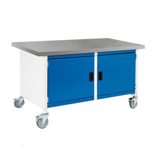 Bott Cubio Mobile Workbench With Lino Worktop HxWxD 840x1500x750mm Bott Cubio Mobile Workbench With Lino Worktop HxWxD 840x1500x750mm