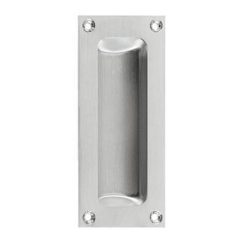 Rectangular Flush Aluminium Door Pull 102 x 45mm Satin Chrome