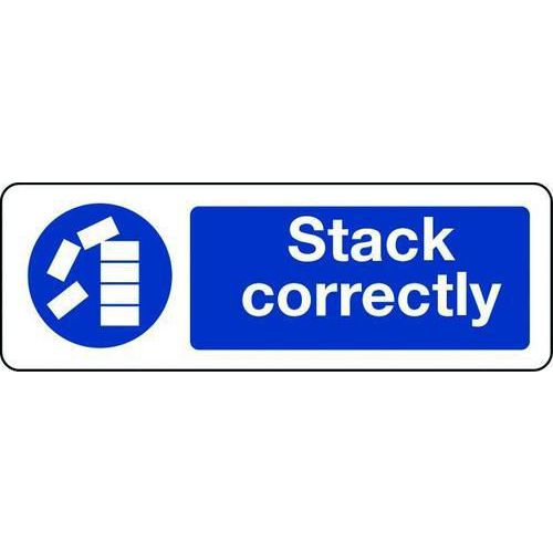 Stack Correctly Sign | Essential Safety Signage | Manutan UK