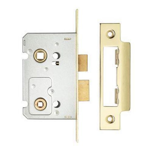 Bathroom Lock - 65mm Case - 44mm Backset - Electro Brass Bathroom Lock - 65mm Case - 44mm Backset - Electro Brass