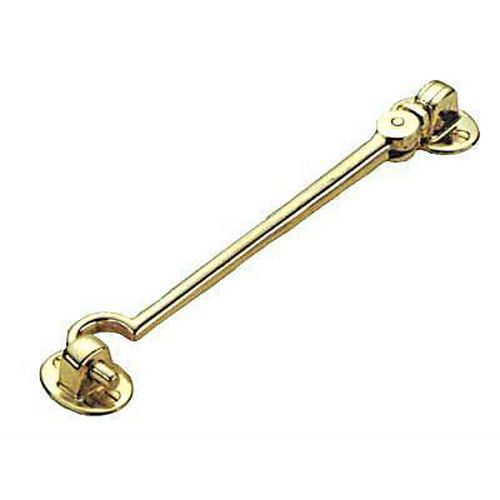 Budget Cabin Hook & Eye - 100mm - Polished Brass Budget Cabin Hook & Eye - 100mm - Polished Brass