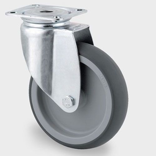 Swivel Castor With Plate Fitting 100mm Castors & Wheels Manutan UK