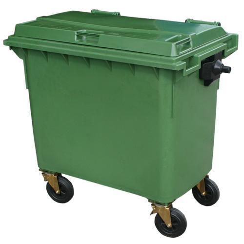Large Four Wheel Wheelie Bin 660L Manutan.co.uk